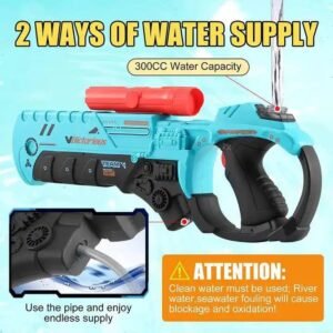 electric water gun with 300cc water capacity , 2 ways of endless water supply