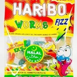 haribo fizz worms, 1 x 80g