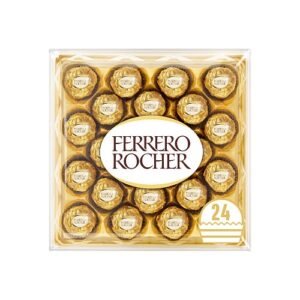 ferrero rocher milk chocolate hazelnut pralines gift box of chocolates 24 pieces 300g t24 × 1