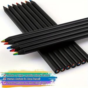 12 pack of rainbow watercolour wooden pencils