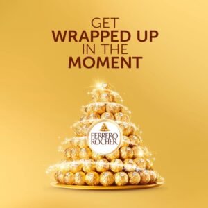 ferrero rocher milk chocolate hazelnut pralines gift box of chocolates 24 pieces 300g t24 × 1