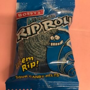 Bobby's Blue Razz Rip Roll Sour Blue Raspberry Candy Belt 34g