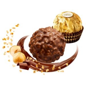 ferrero rocher milk chocolate hazelnut pralines treat pack 3 pieces 37.5g t3 × 16 × 1