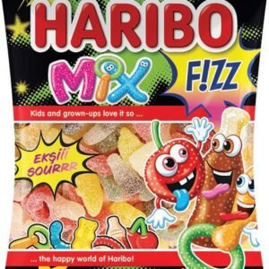 Haribo FiZZ Mix Halal Certified Assorted Sour Sugar Coated Gummy Sweets 80g