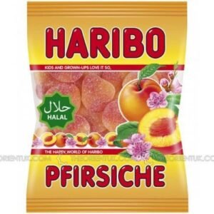 Haribo Pfirsiche Halal Certified Peach Flavoured Gummy Candy 100g