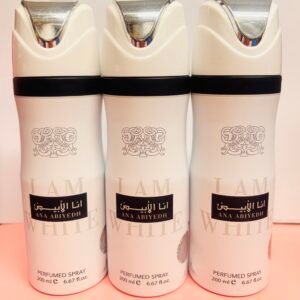 ANA Abiyedh White 200ml perfume spray bottle featuring a clean, elegant design for men and women.