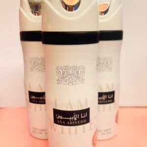 ANA Abiyedh White 200ml perfume spray bottle featuring a clean, elegant design for men and women.