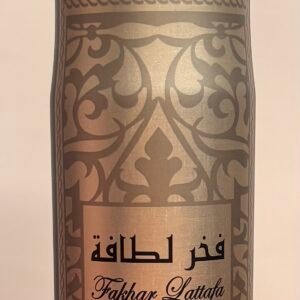 Lattafa 300ml air freshener spray bottle with Arabic fragrance branding