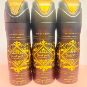 Bade’e 200ml perfume spray bottle featuring authentic Arabic fragrance design