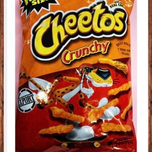 A 99.2g bag of original Cheetos Crunchy cheese-flavored corn snacks with Chester Cheetah on the packaging.
