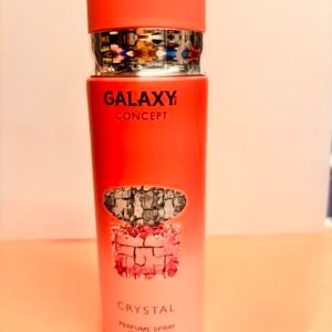 Galaxy Crystal 200ml perfume spray bottle with elegant floral fragrance design