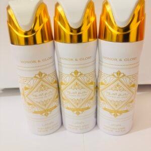 Lattafa Made Al Oud 200ml perfume spray bottle showing elegant Arabic packaging