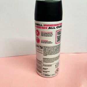 Lynx Attract for Her 150ml body spray bottle with pink and black branding