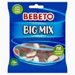 Bebeto Big Mix Assorted Fruit Flavoured Gummy Sweets 150g Bag Halal Gelatin Free