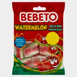 Bebeto Watermelon Flavor Jelly Gum Bag Halal Certified Gummy Sweets with Real Fruit Juice