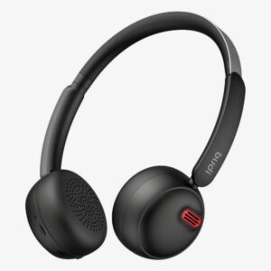 Budi over-ear wireless headphones in black, featuring Bluetooth 5.4 connectivity and 40-hour battery life.