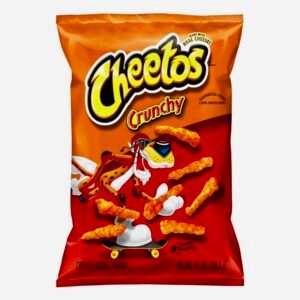 A large 8oz (226g) bag of original Cheetos Crunchy cheese-flavored corn snacks imported from the USA.