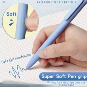A collection of six retractable gel pens in soft pastel colors, featuring a 0.5mm fine point tip for clean, colorful note-taking.