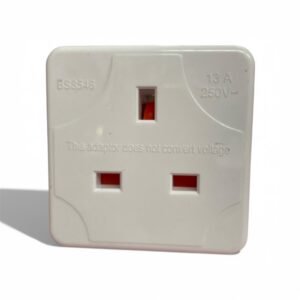 Universal to European 2-pin Schuko travel plug adapter in white