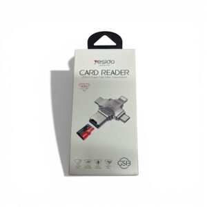 A black 4-in-1 USB 3.0 card reader showing multiple slots for SD and Micro SD (TF) memory cards with a high-speed USB-A connector.