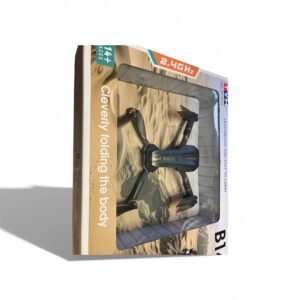 A compact B14-Pro series folding toy drone featuring a built-in camera, 2.4GHz remote control, and LED lights for indoor and outdoor flight.