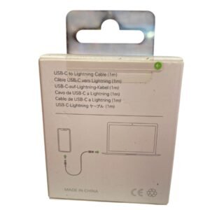 1 meter USB-C to Lightning cable for iPhone fast charging and data transfer