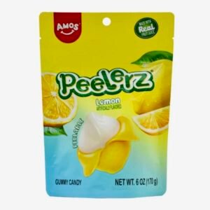 Amos Peelerz Lemon Yellow Peelable American Gummy Candy 170g Bag