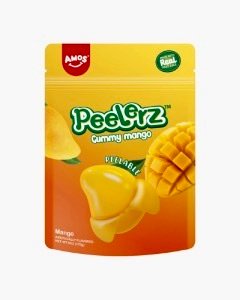 Amos Peelerz Mango Yellow and Orange Peelable Gummy Candy 65g Bag
