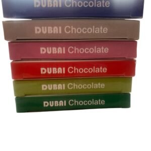 A premium Dubai chocolate bar filled with crunchy kunafa pastry and creamy pistachio, weighing 120g.