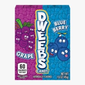 Dweebs Blueberry and Grape Dual Flavor American Candy 45g Box