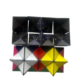 A vibrant 3x3 Magic Cube with a smooth-turning design, used for improving memory, focus, and fine motor skills in kids and adults.